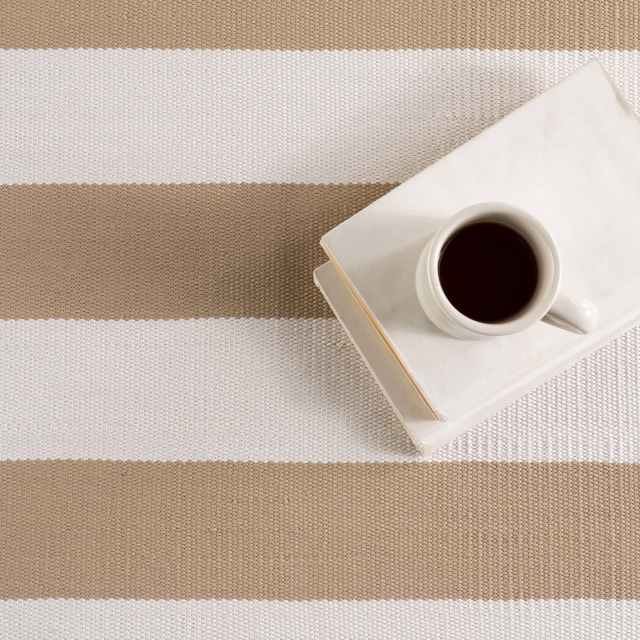 Banks Stripe Handwoven Indoor/Outdoor Rug | Khaki