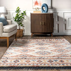 Ziala Colorful Aztec Rug | Beige