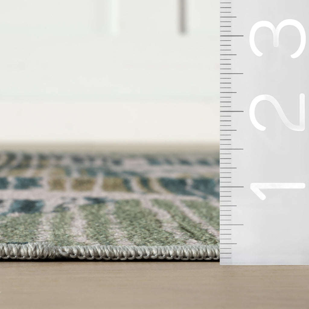 Ladycross Machine Washable Rug | Green