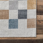 Carina Colorful Checkered Washable Rug | Multicolor