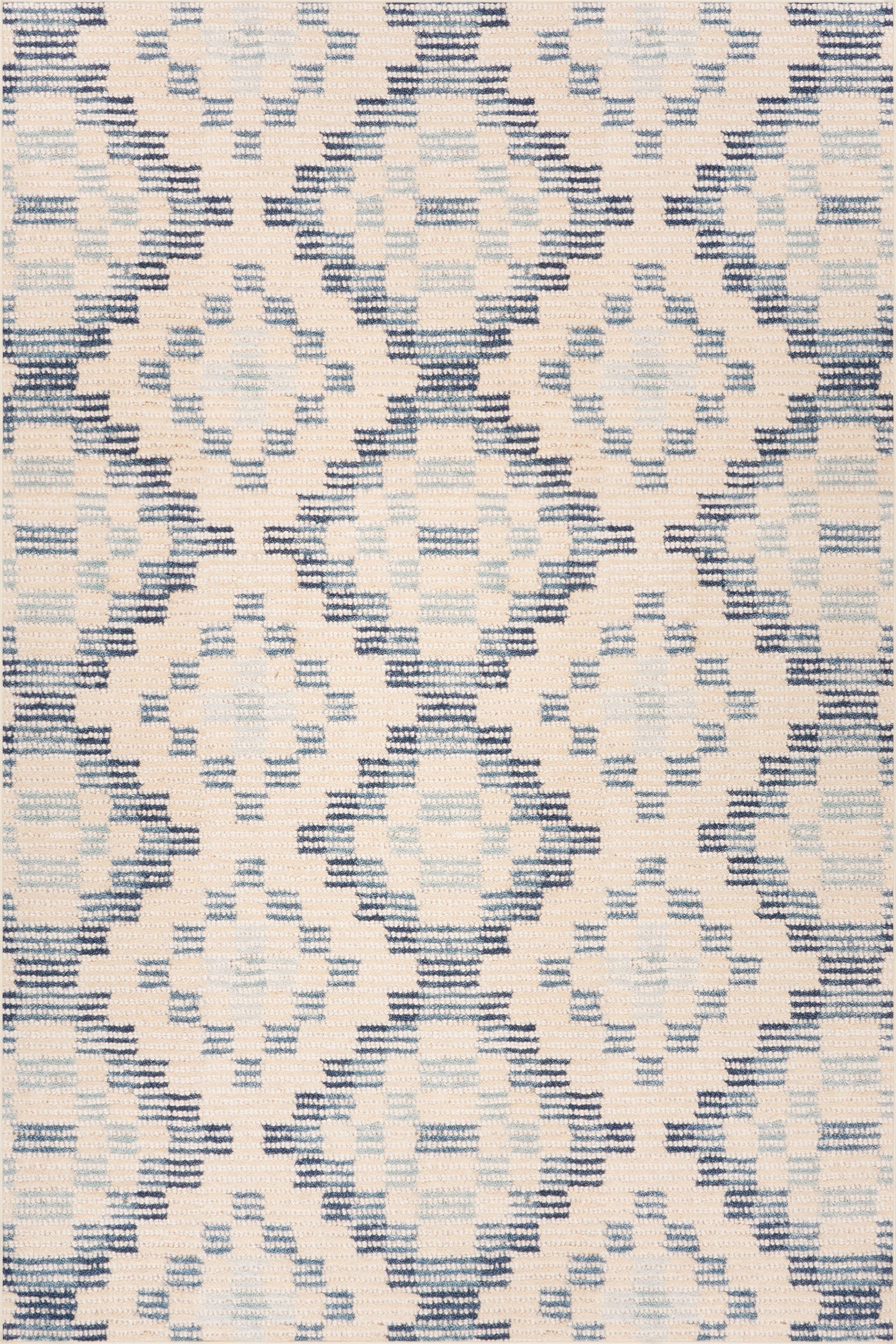 Orzalla Southwestern Diamond Washable Rug | Blue Main image