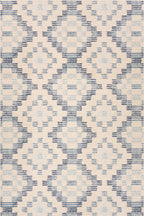 Orzalla Southwestern Diamond Washable Rug | Blue