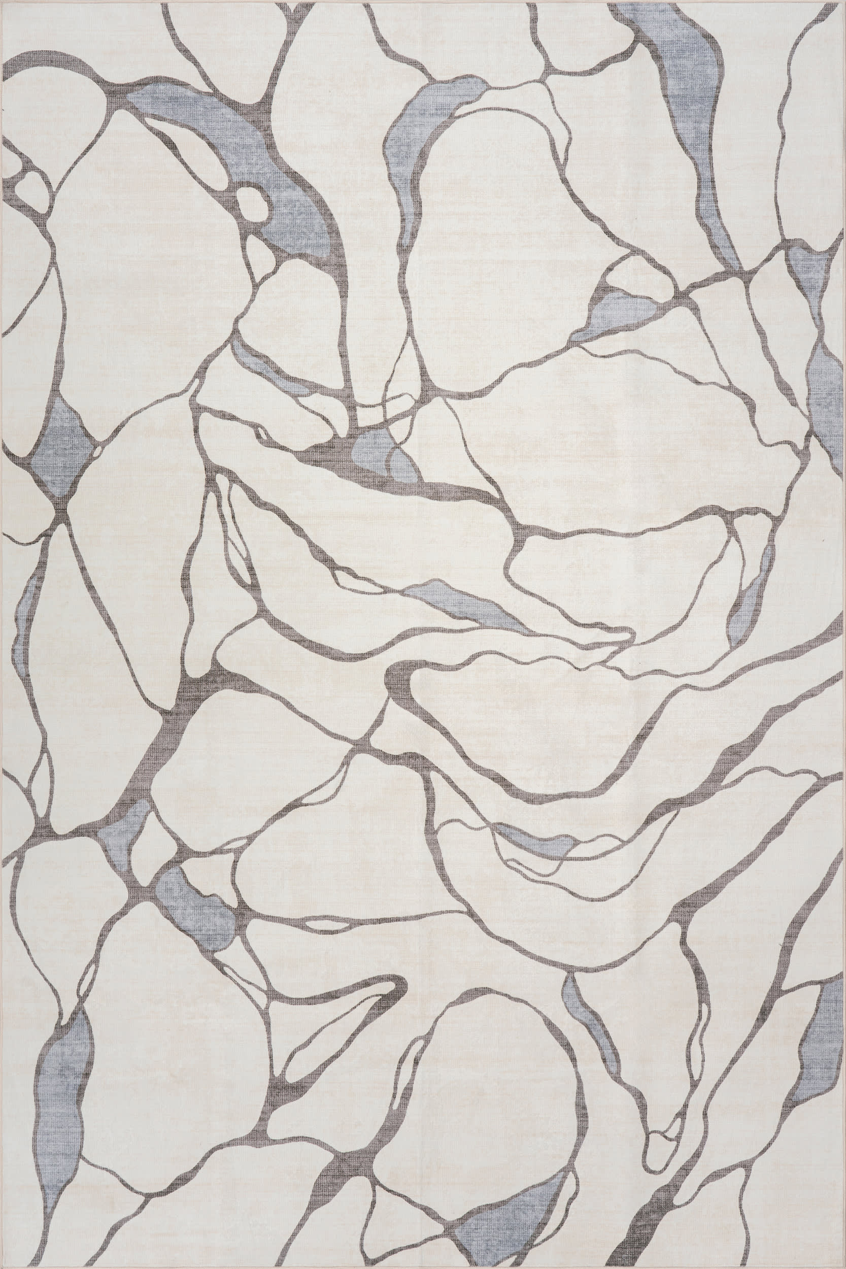 Lenis Abstract Washable Rug | Ivory Image secondaire du produit