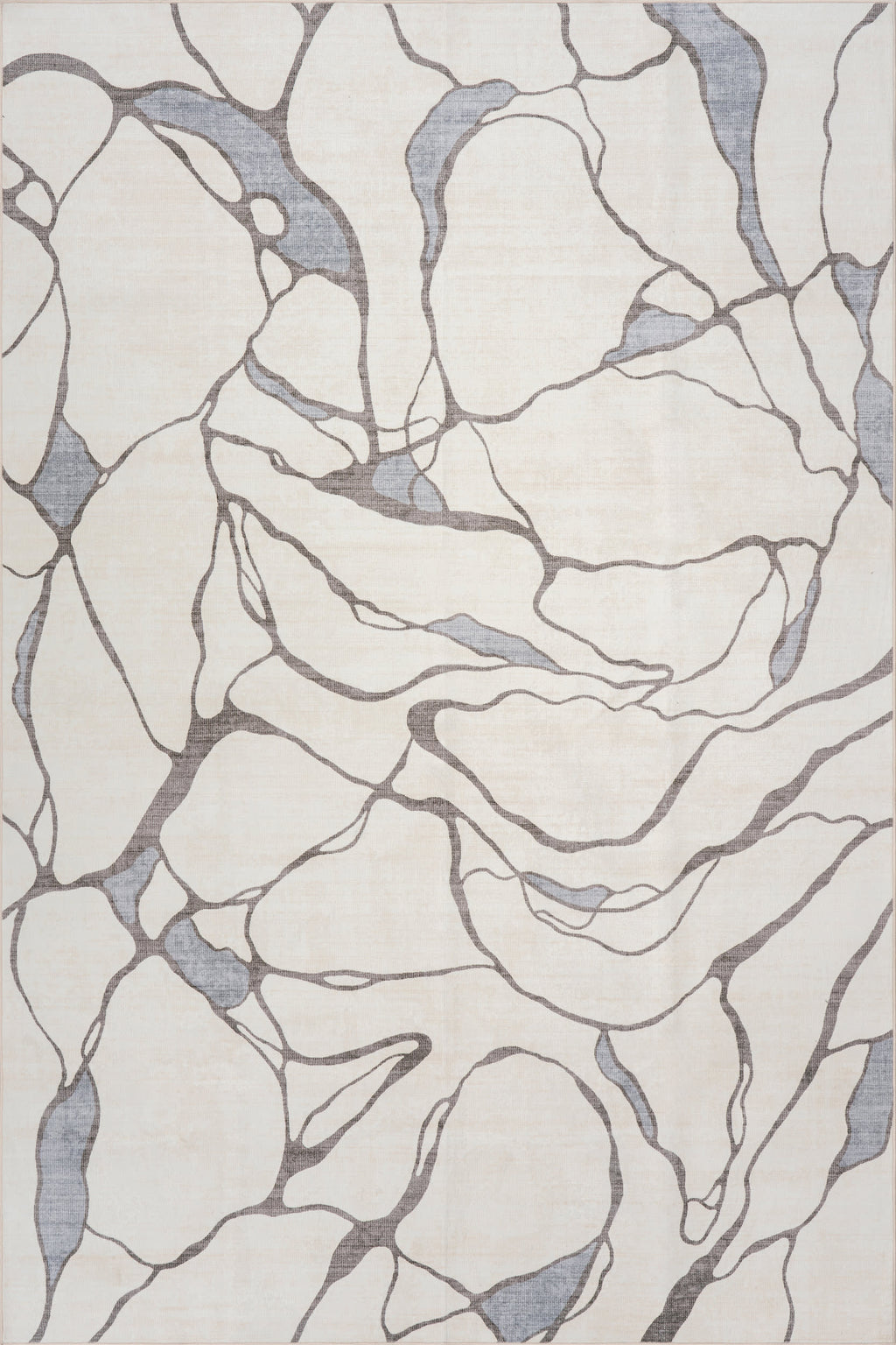 Lenis Abstract Washable Rug | Ivory