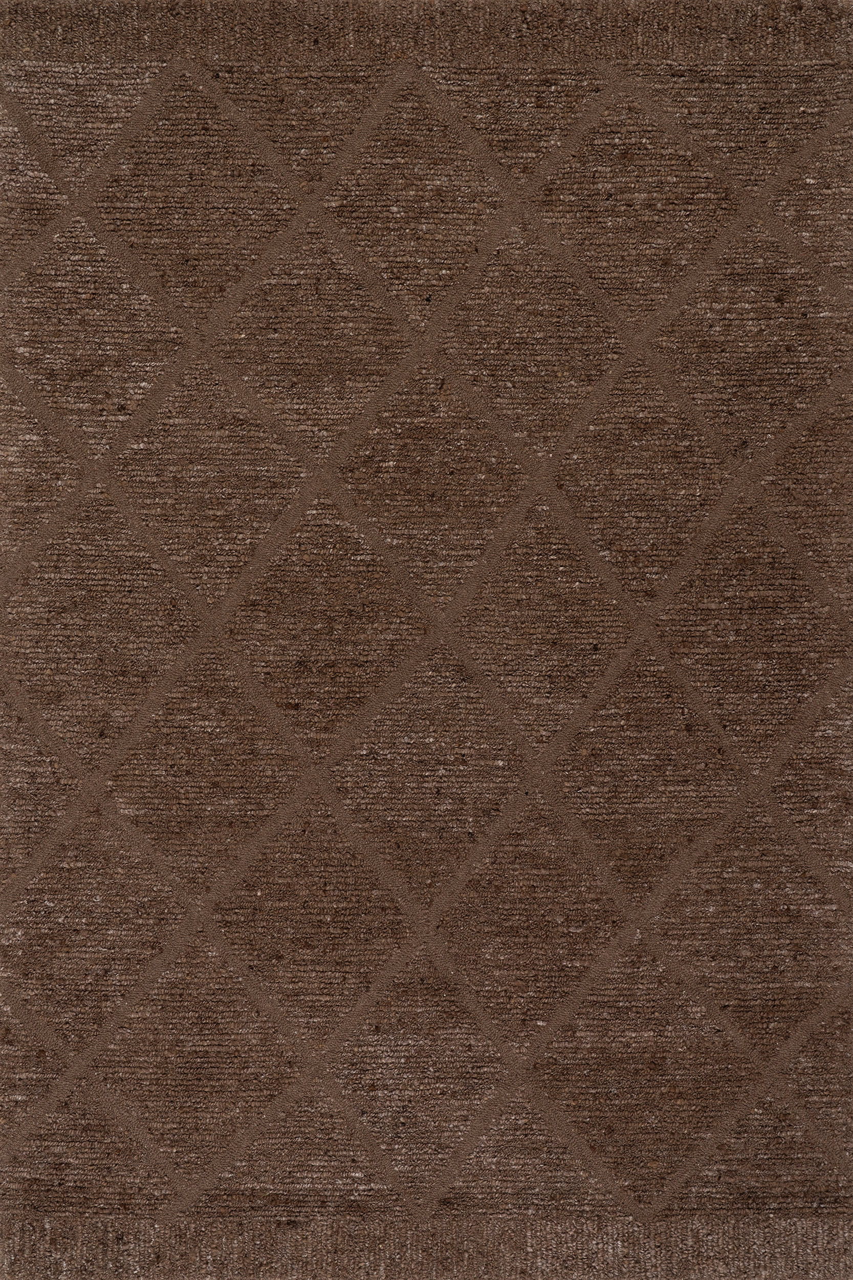Afra Trellis Bohemian Hand Tufted Wool Rug | Brown Image principale du produit