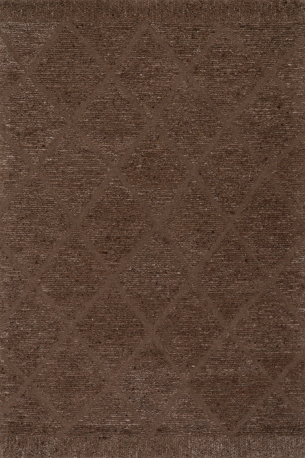 Afra Trellis Bohemian Hand Tufted Wool Rug | Brown