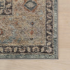 Orlind Traditional Bordered Washable Rug | Blue