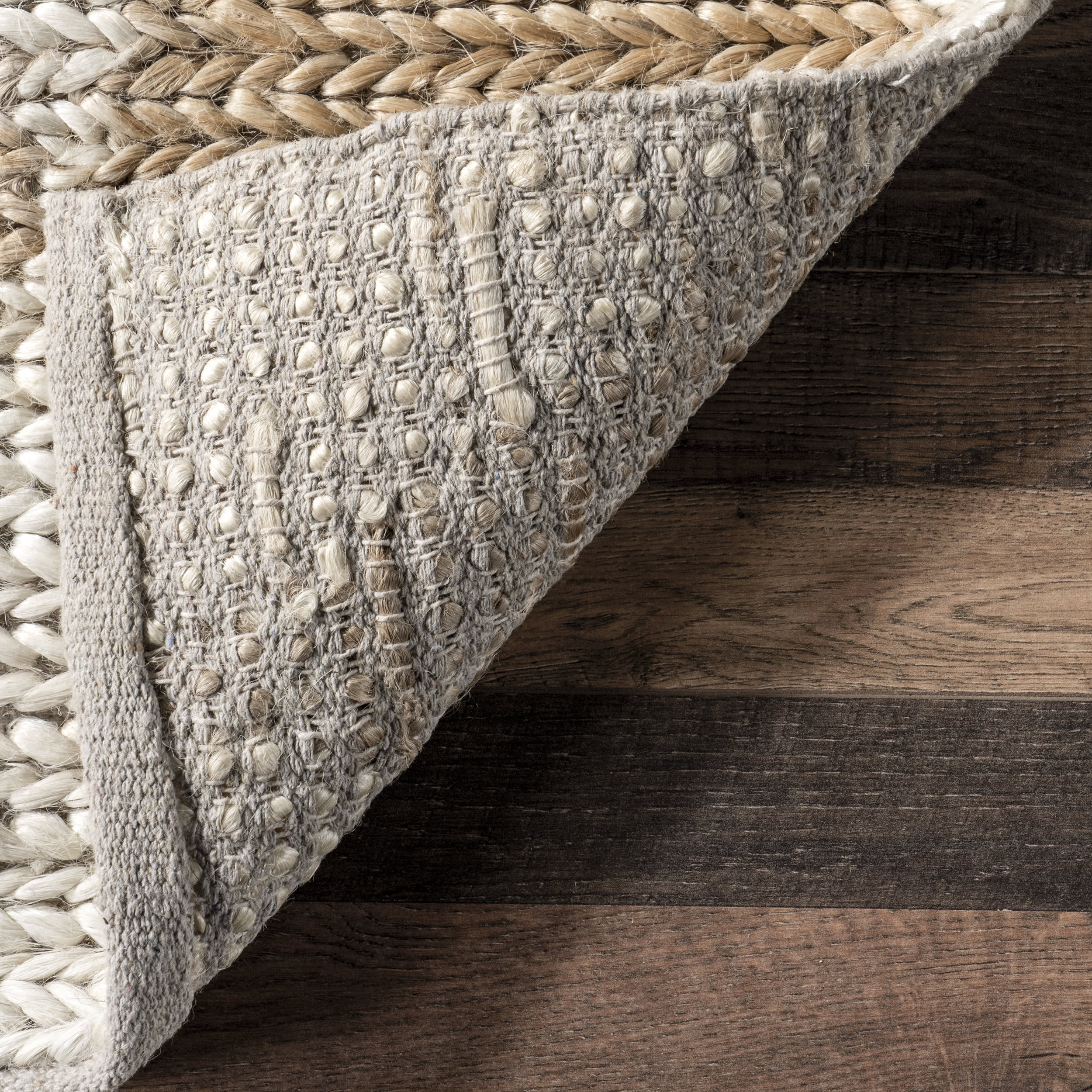 Deja Diamond Jute Trellis Rug | Natural