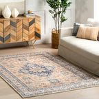 Arsenia Vintage Medallion Washable Rug | Sand