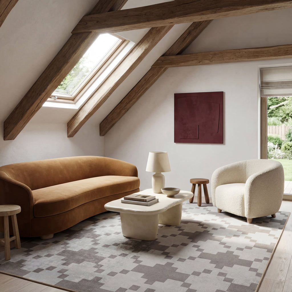 Ziana Southwestern Geometric Washable Rug | Taupe
