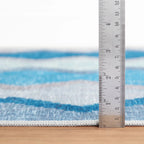 Safety Net Machine Washable Rug | Blue