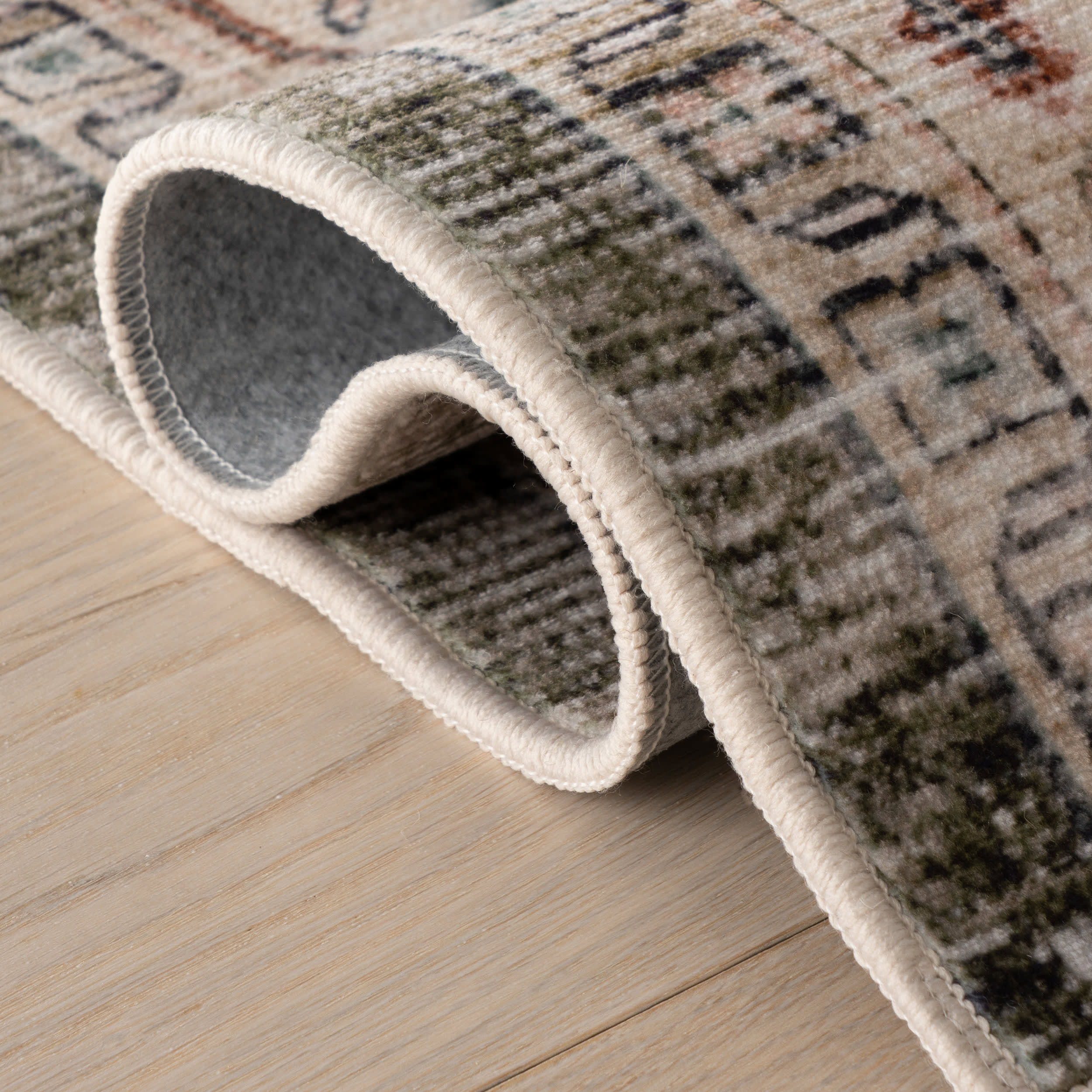 Erica Oriental and Persian Washable Rug | Brown