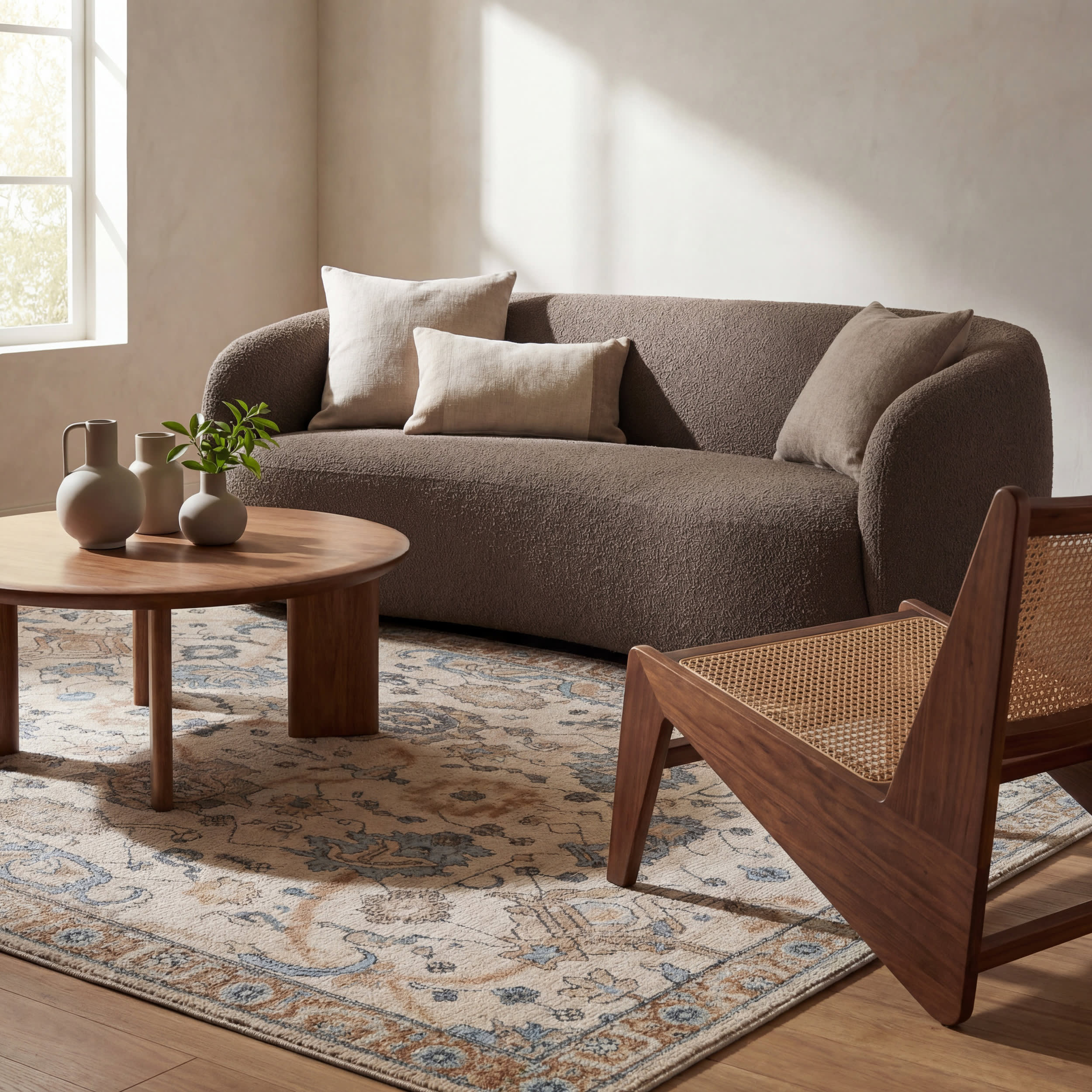 Tavi Hand Loomed Wool Rug | Ivory Image principale du produit