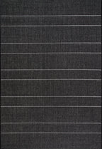 Venetian Pinstripes Indoor/Outdoor Rug | Black