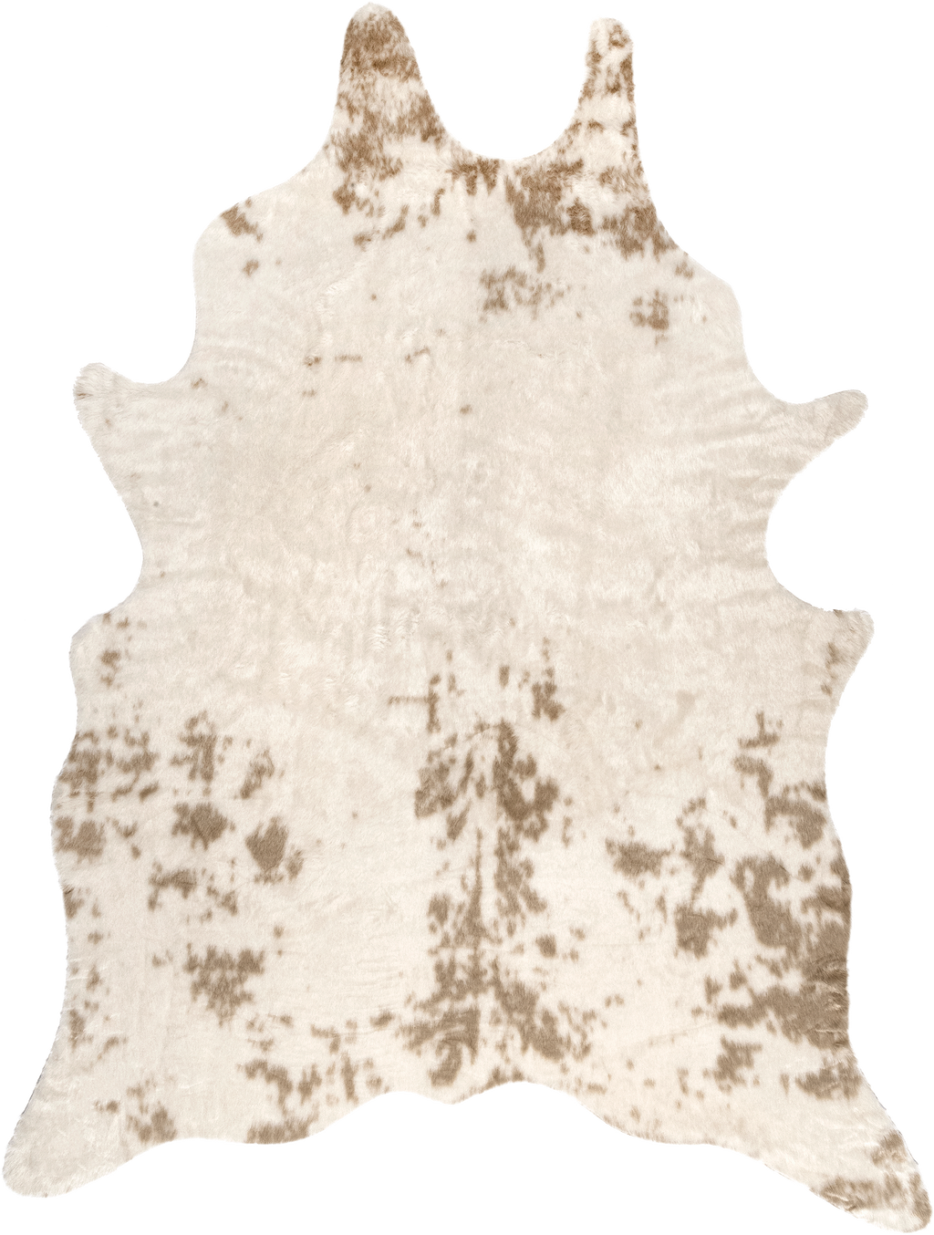 Zahara Faux Cowhide Washable Rug | Off White