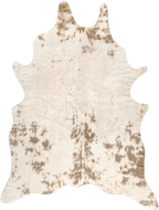 Zahara Faux Cowhide Washable Rug | Off White
