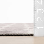 Valti Bohemian Polka Dot Washable Rug | Grey