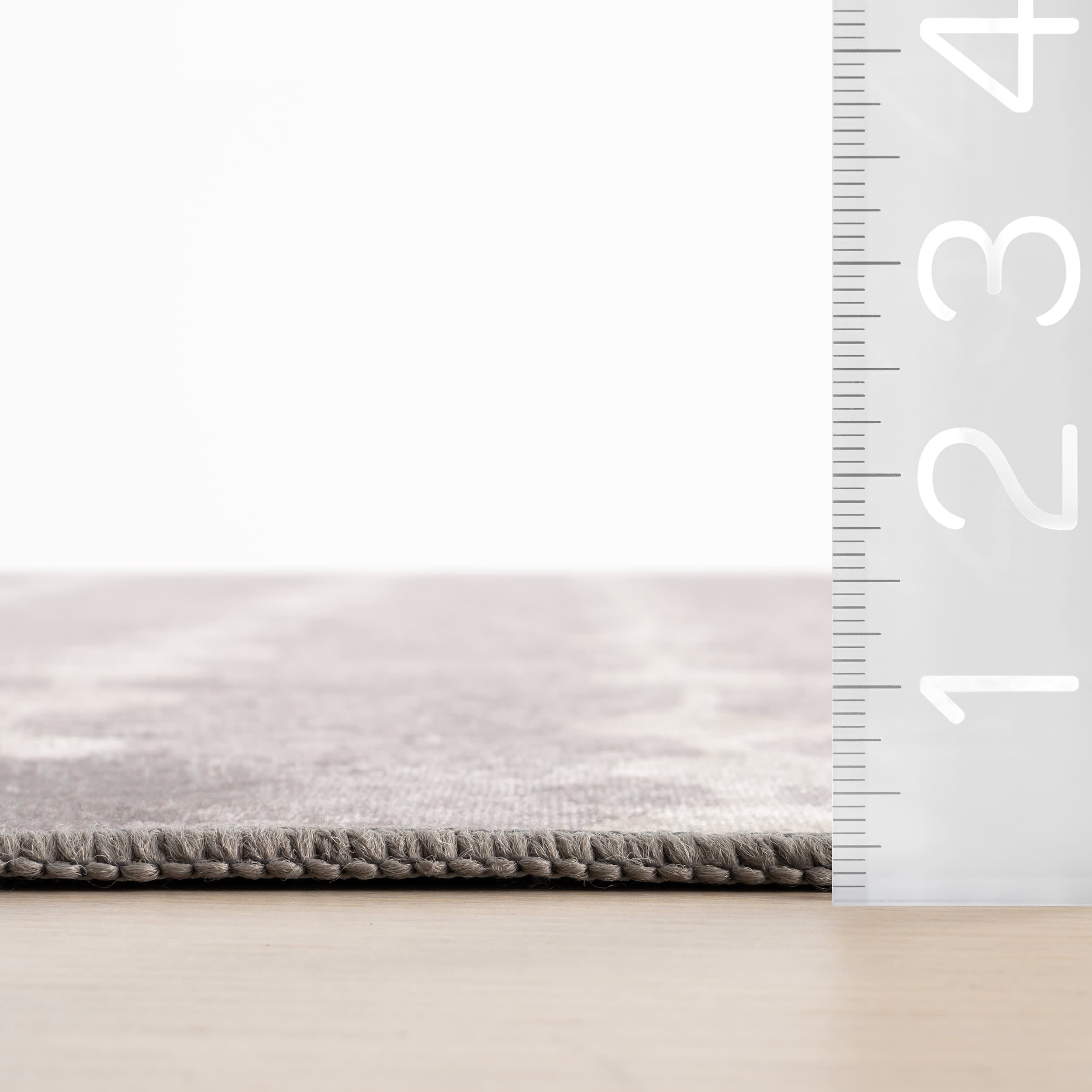 Valti Bohemian Polka Dot Washable Rug | Grey