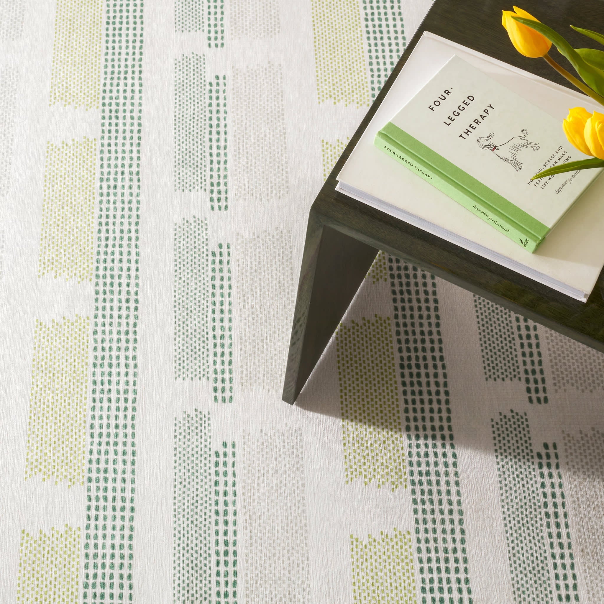 Tread Lightly Machine Washable Rug | Green