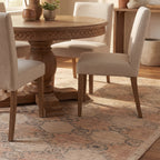 Sahi Traditional Diamond Washable Rug | Peach
