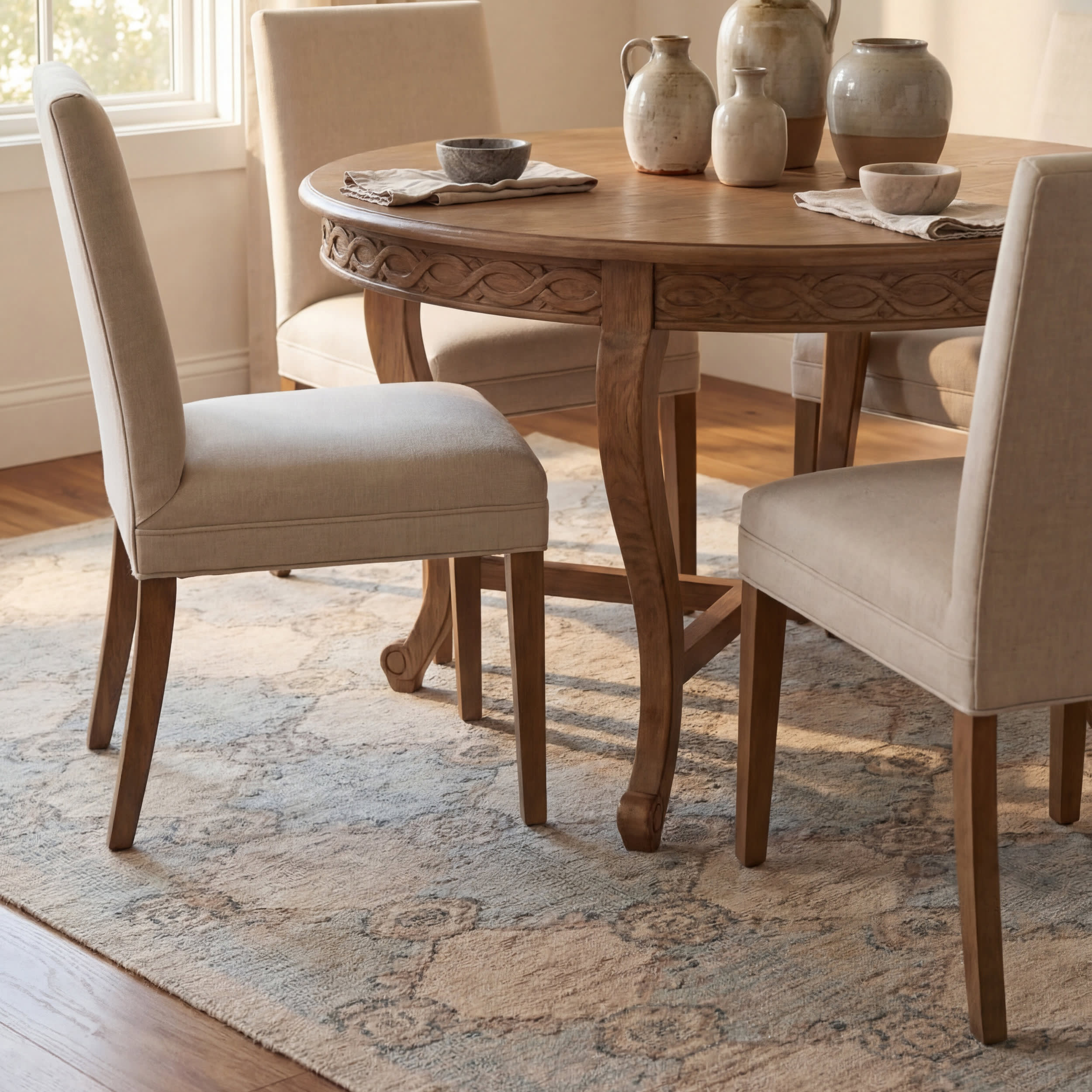 Sahi Traditional Diamond Washable Rug | Blue