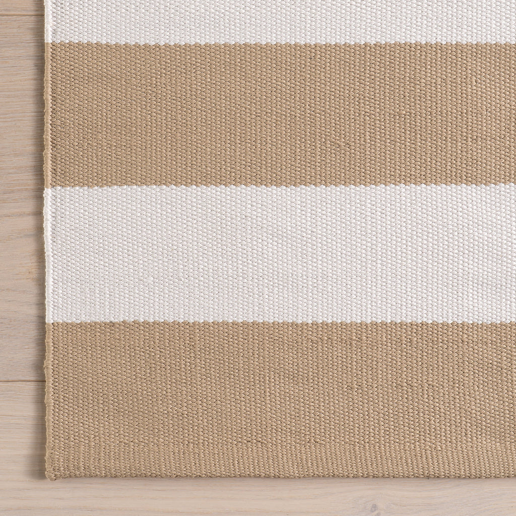 Banks Stripe Handwoven Indoor/Outdoor Rug | Khaki