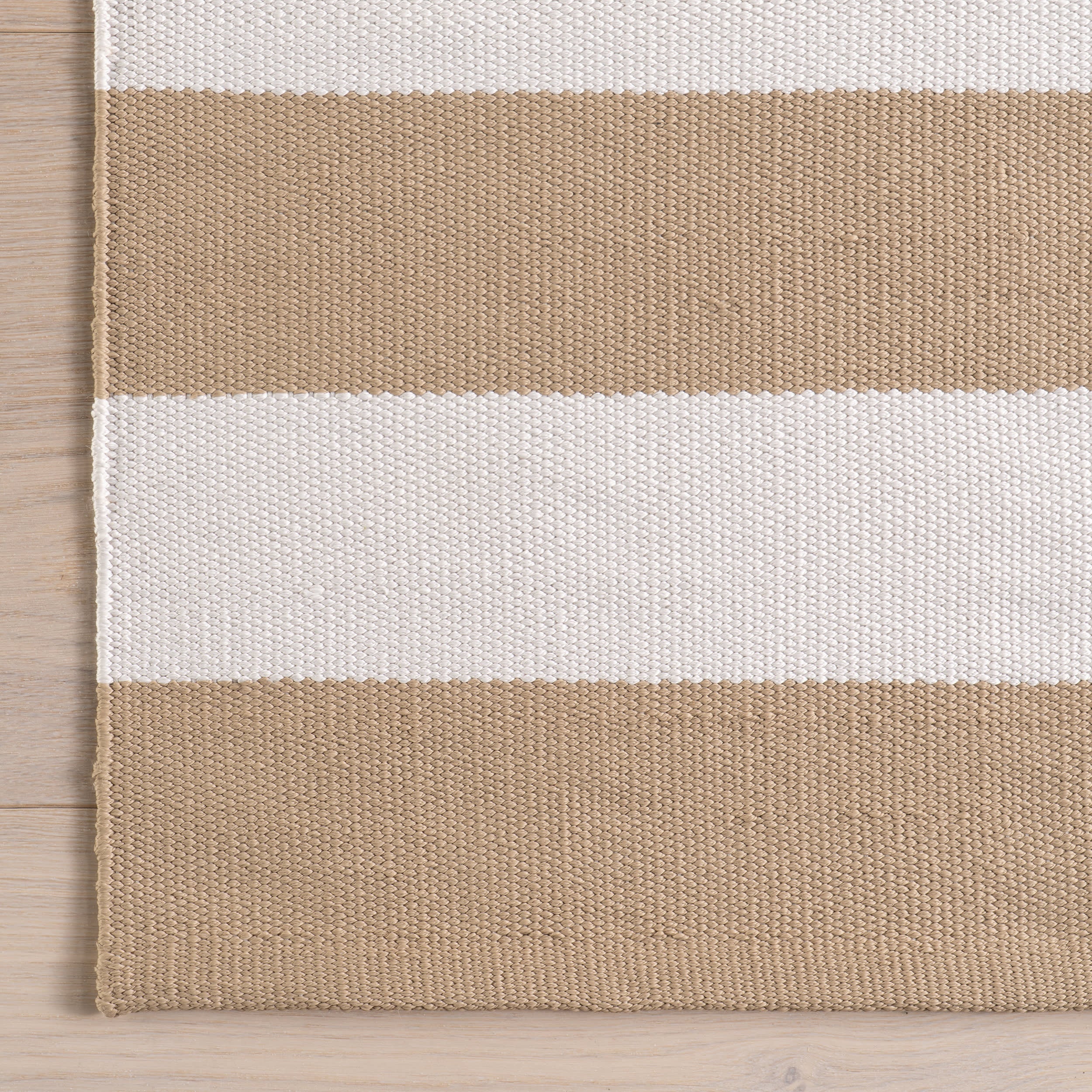 Banks Stripe Handwoven Indoor/Outdoor Rug | Khaki