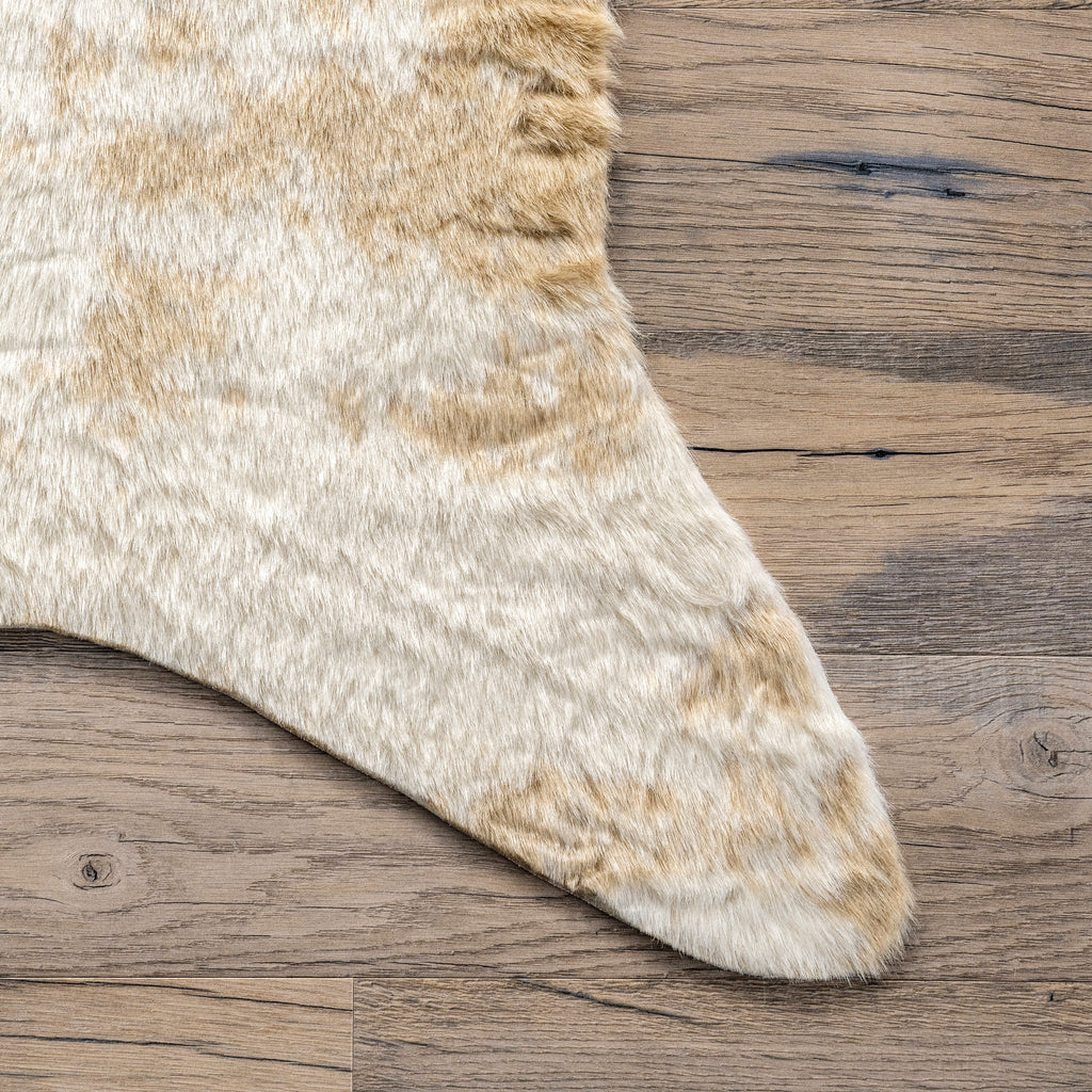 Zahara Faux Cowhide Washable Rug | Off White