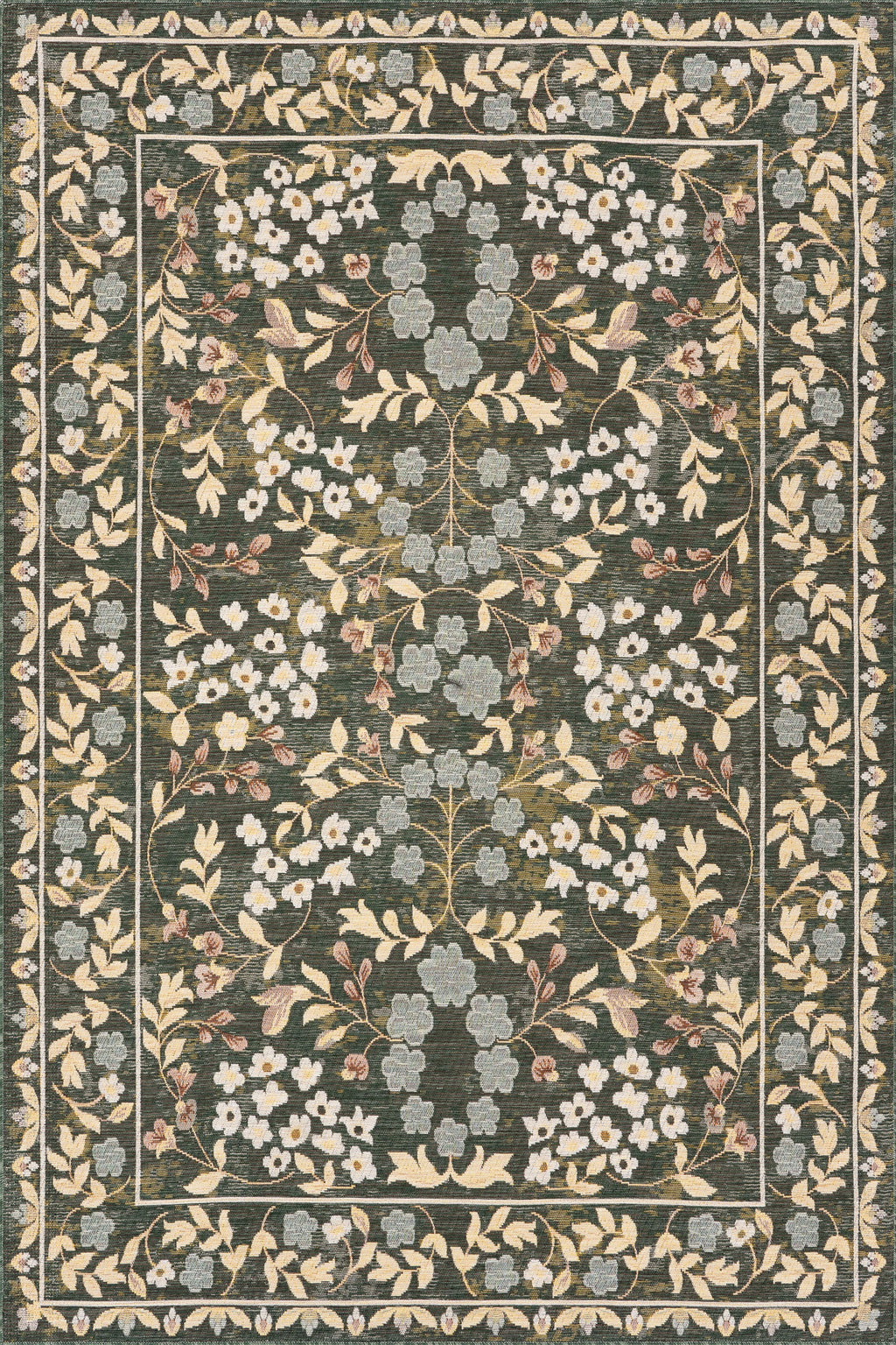 Sanaya Transitional Floral Indoor/Outdoor Rug | Green