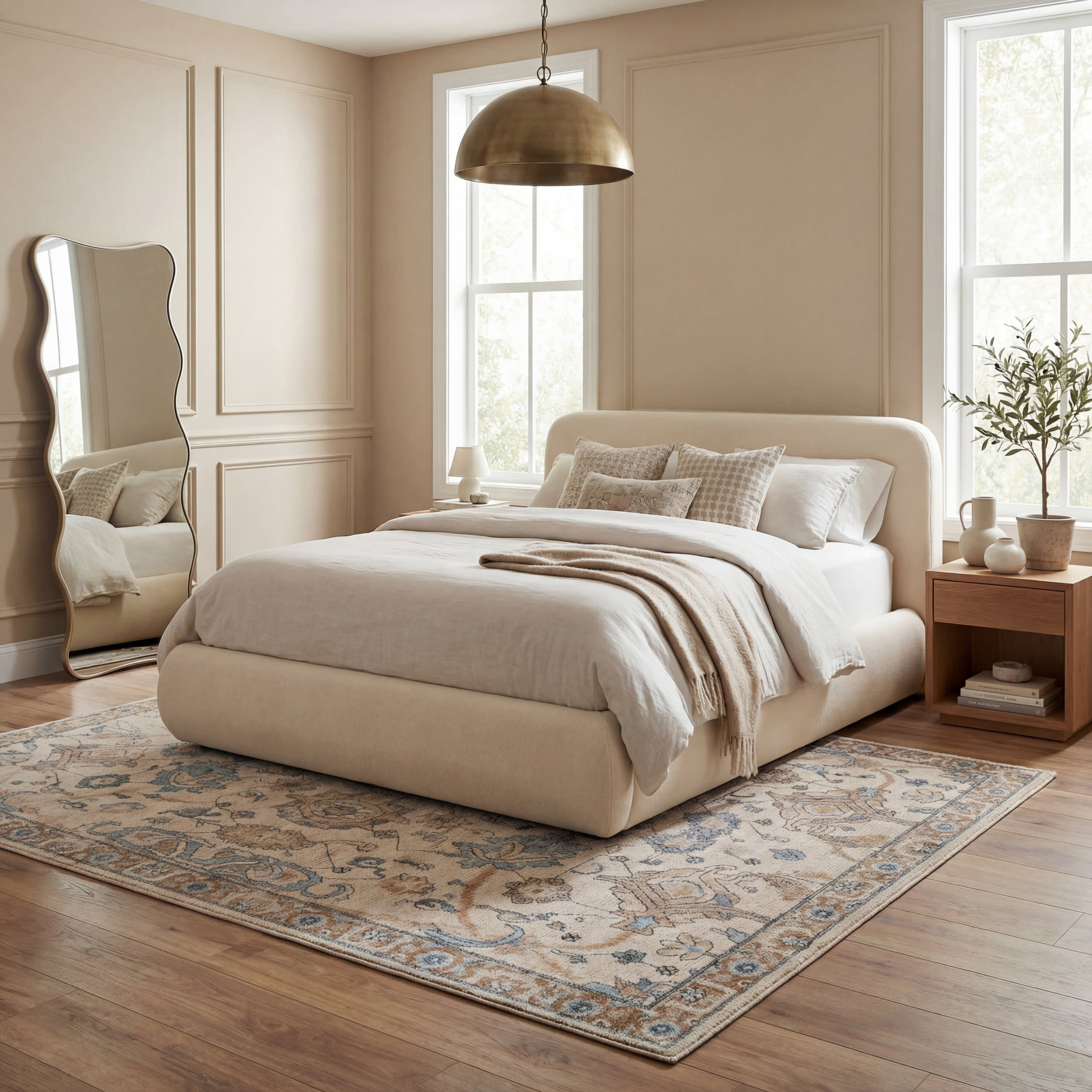 Tavi Hand Loomed Wool Rug | Ivory