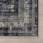 Vintage Medallion Fringe Rug | Navy