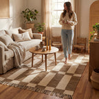 Tierra Jute Modern Farmhouse Rug | Brown