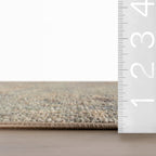 Viret Traditional Bordered Washable Rug | Blue
