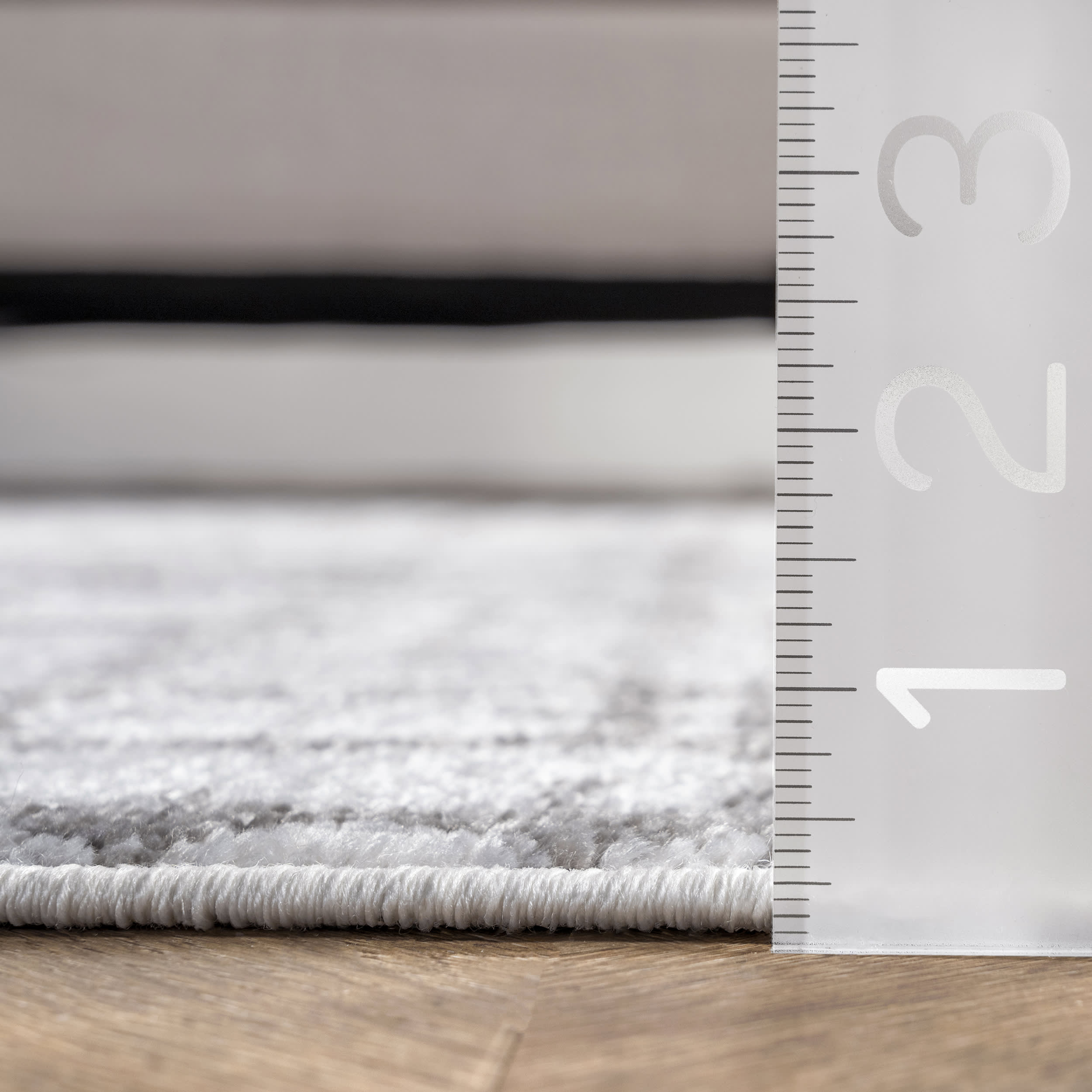 Aspen Distressed Crosshatch Rug | Light Grey