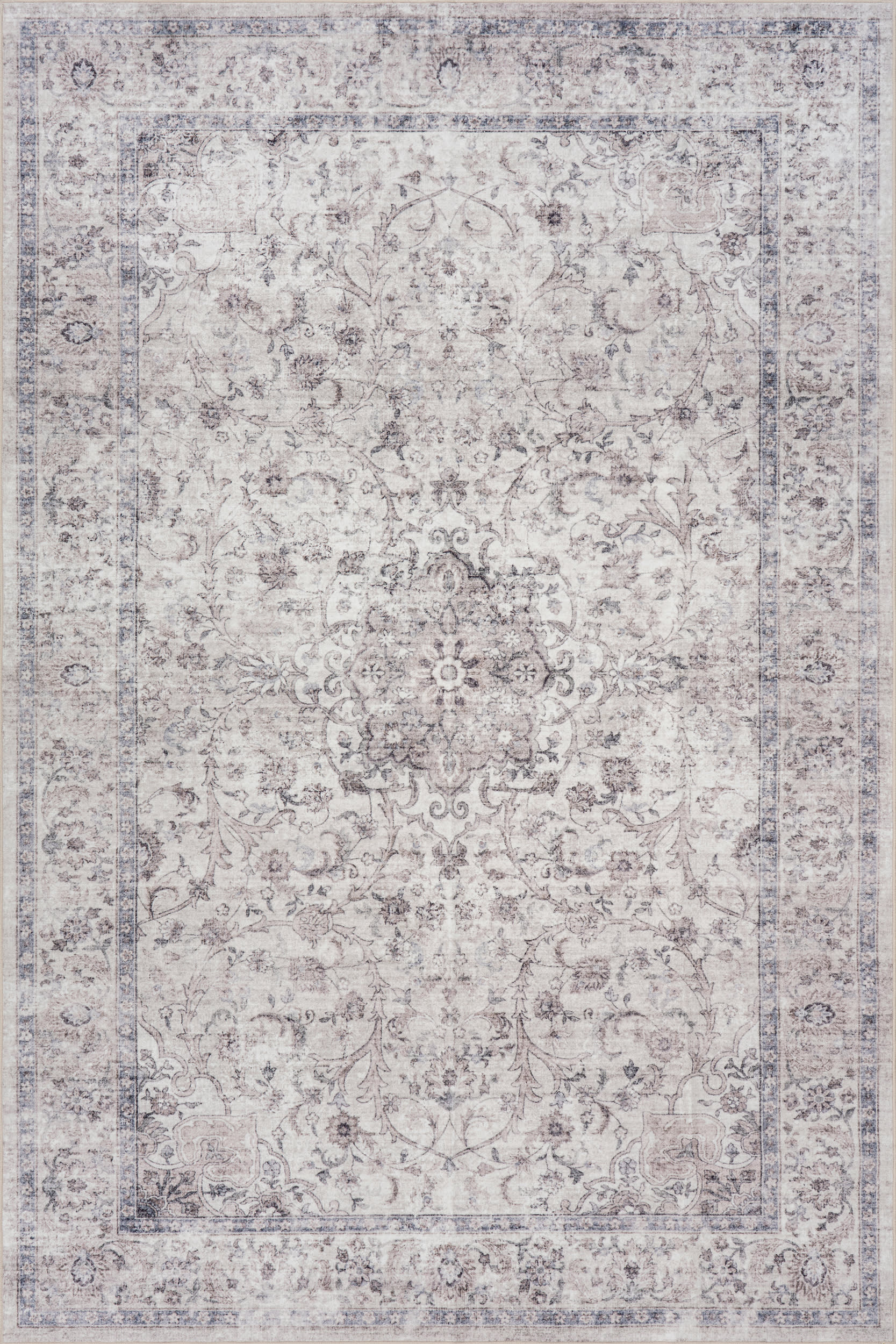 Clanese Oriental and Persian Washable Rug | Grey Image secondaire du produit