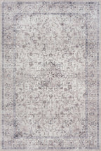 Clanese Oriental and Persian Washable Rug | Grey