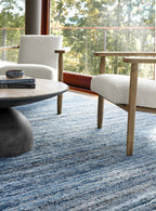 Denim Chindi Hand Hooked Cotton Rug | Blue