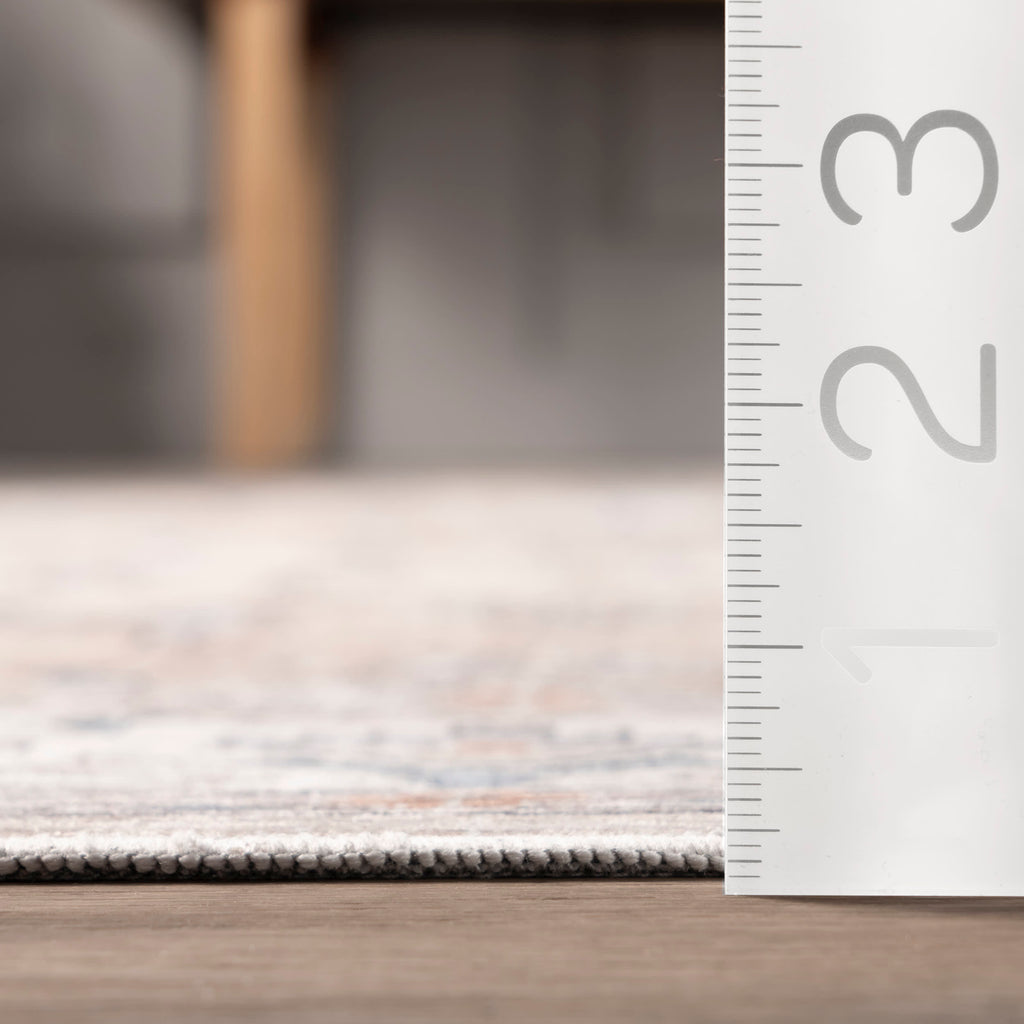 Timeless Charm Spill Proof Washable Rug | Beige