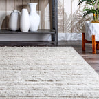 Shaggy Striated Rug | Grey