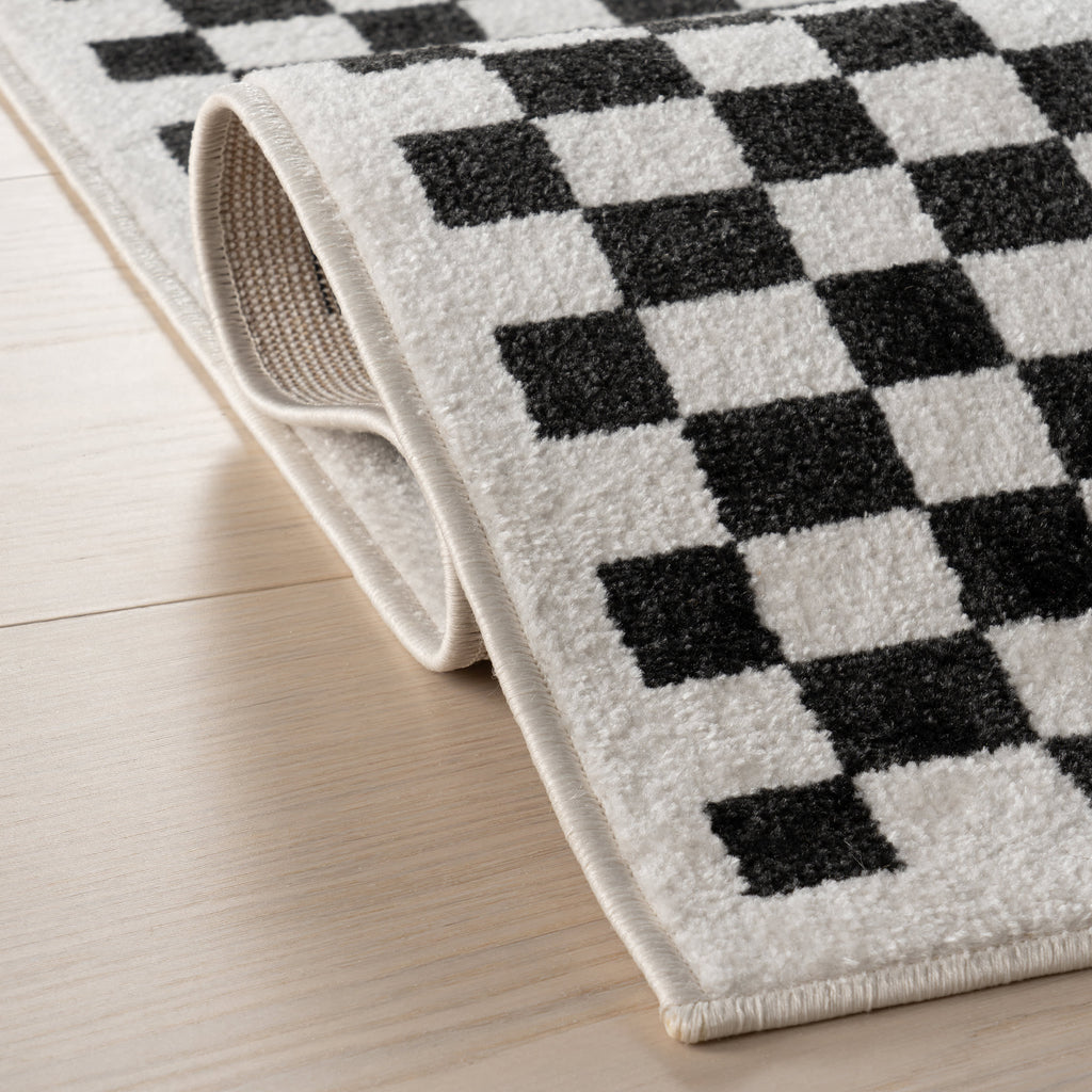 Kallie Washable Tiled Rug | Blue
