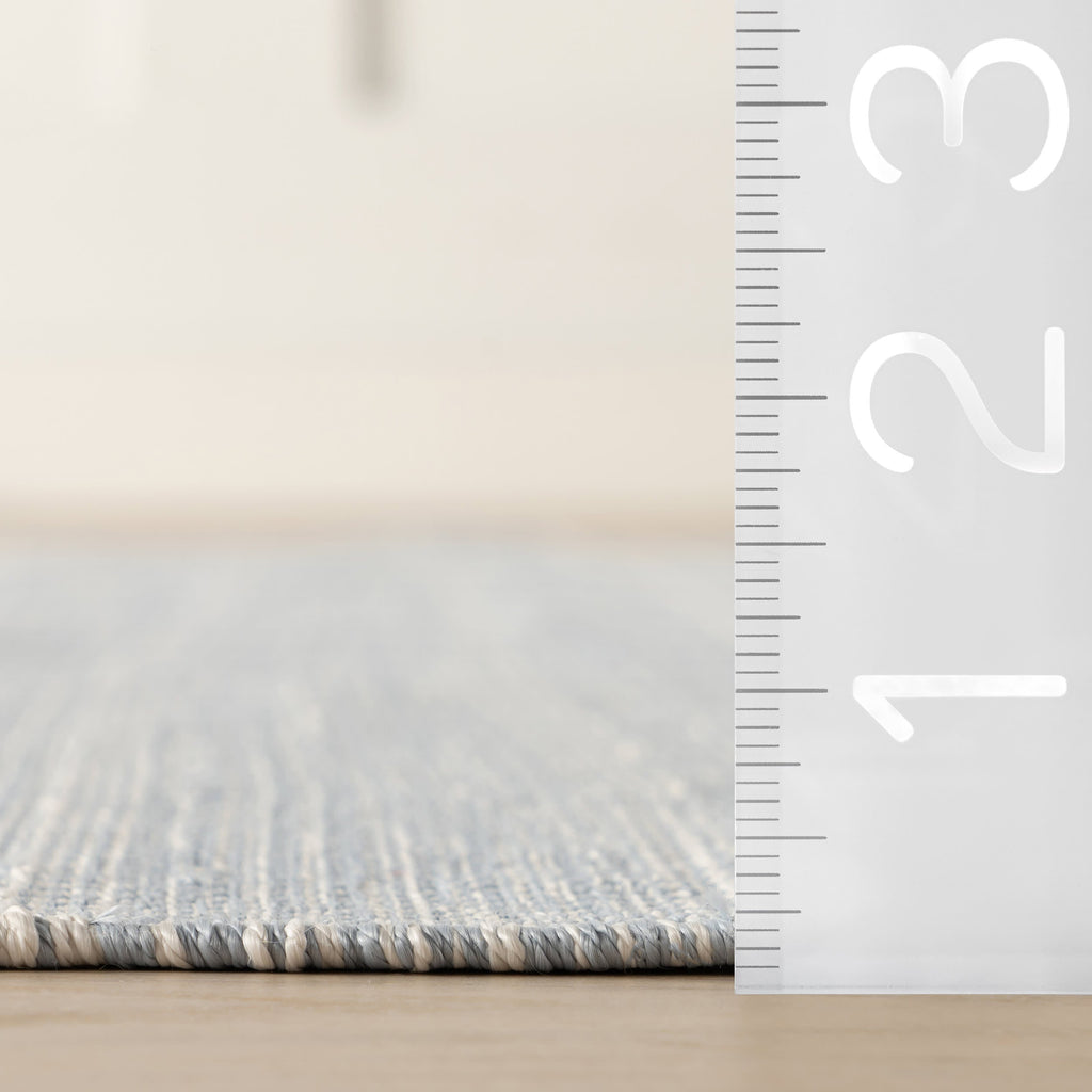 Skipper Stripe Handwoven Indoor/Outdoor Rug | Swedish Blue