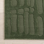 Summit Plush Textured Washable Rug | Forest Green