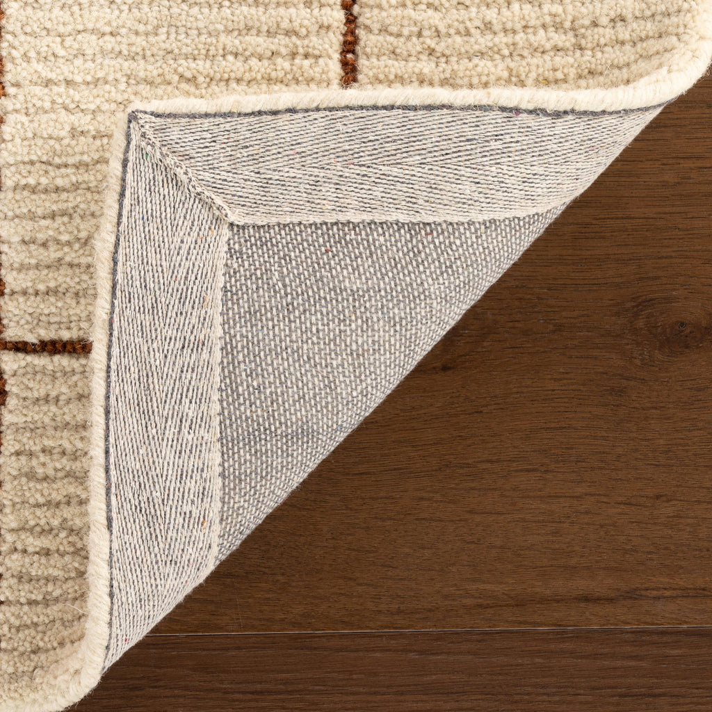 Caligo Mid Century Modern Bordered Rug | Brick