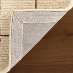 Caligo Mid Century Modern Bordered Rug | Brick