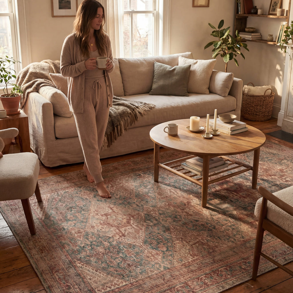 Weda Medallion Rug | Brown