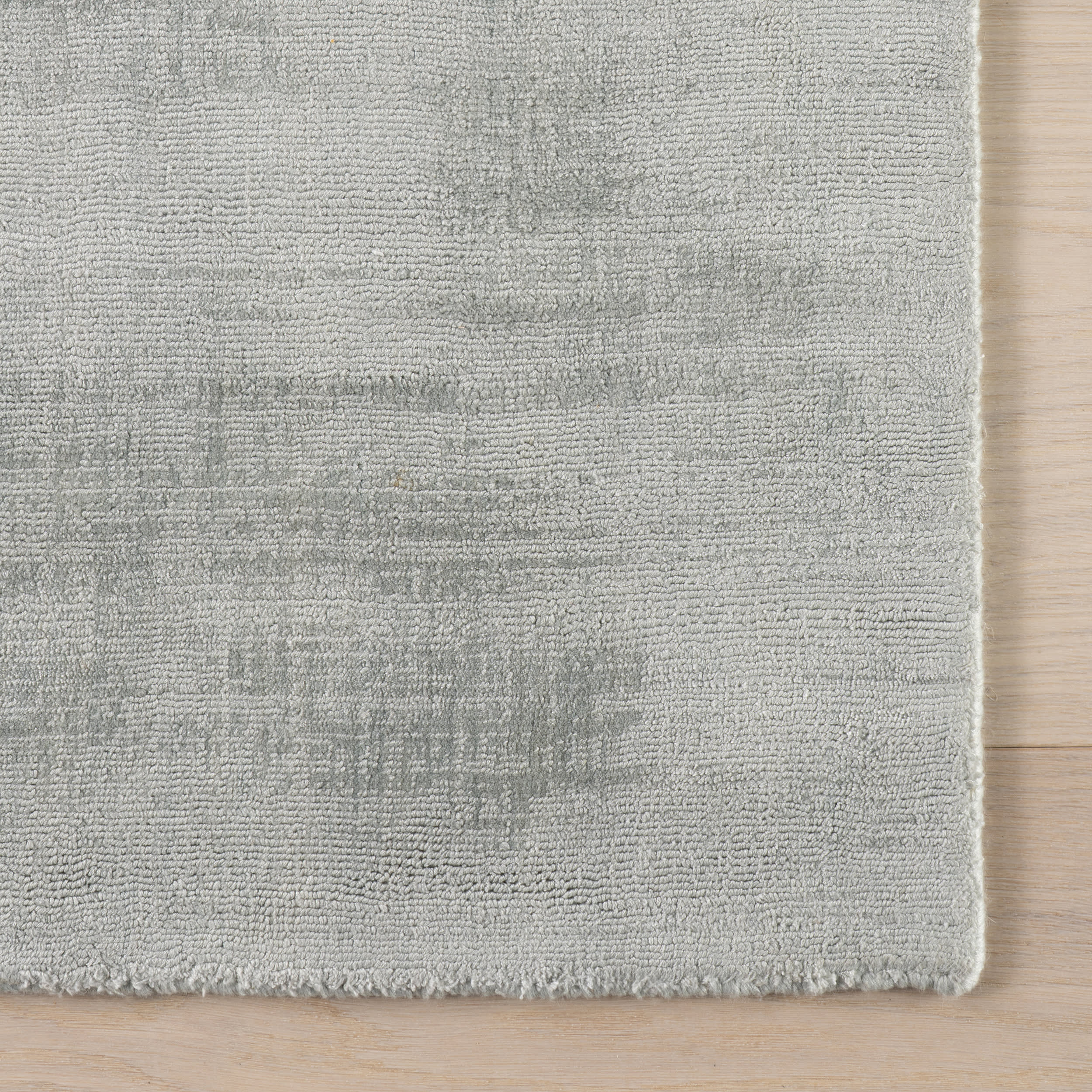 Alva Hand Loom Knotted Viscose Rug | Sky
