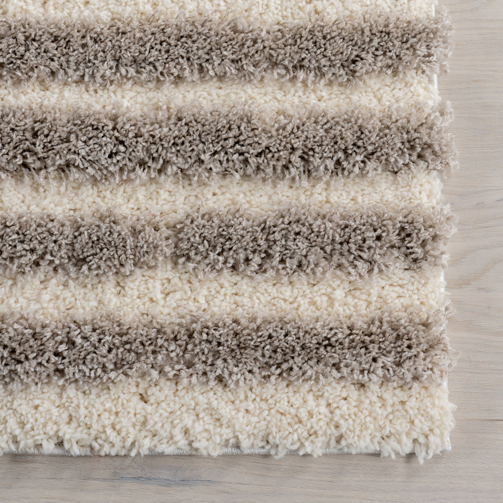 Charlee Textured Arcs Rug | Beige