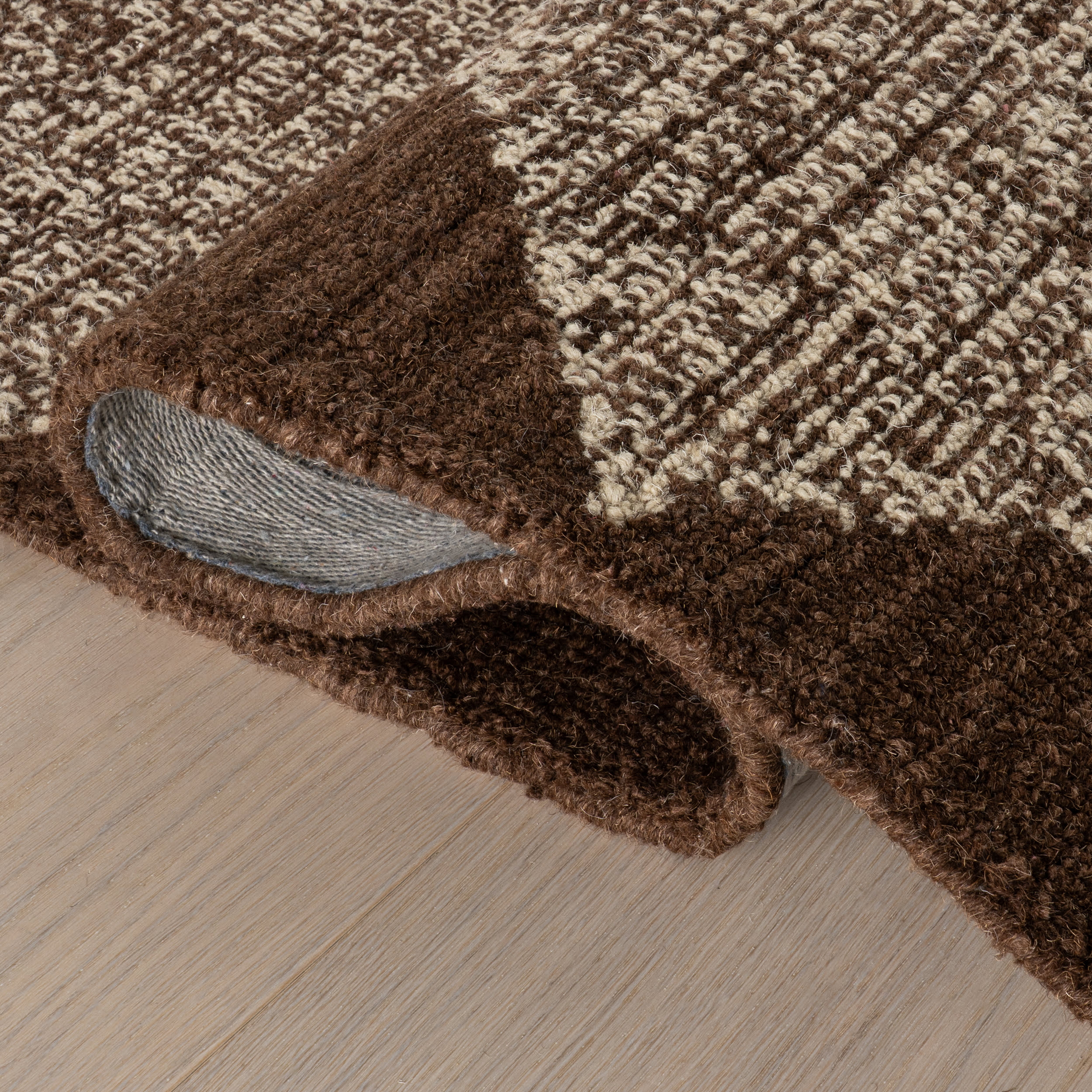 Tova Tufted Diamond Rug | Light Brown