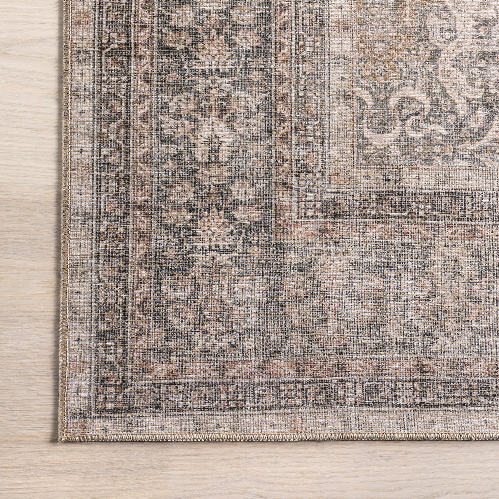 Avalon Antiqued Jute-Blend Rug | Dark Beige