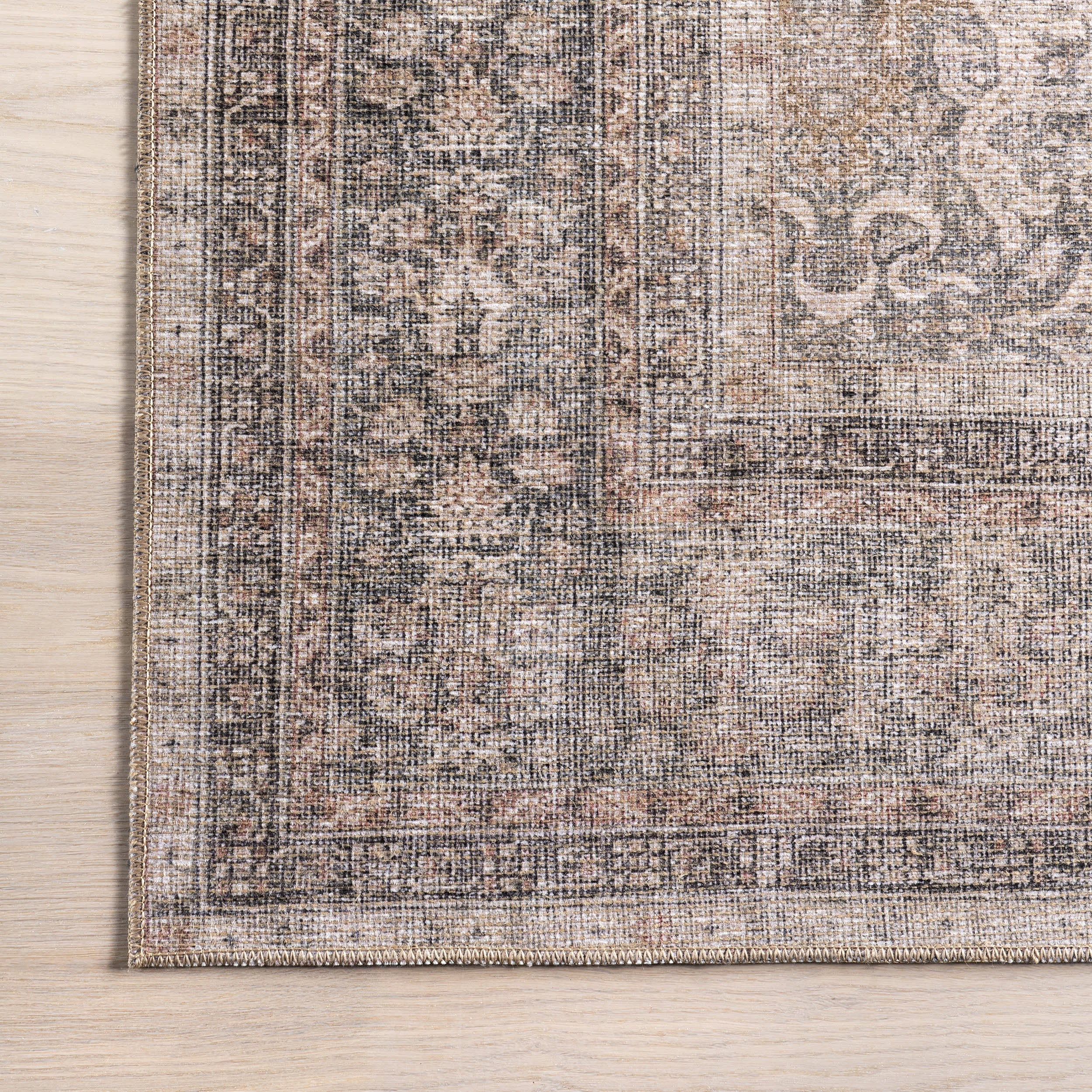 Avalon Antiqued Jute-Blend Rug | Dark Beige